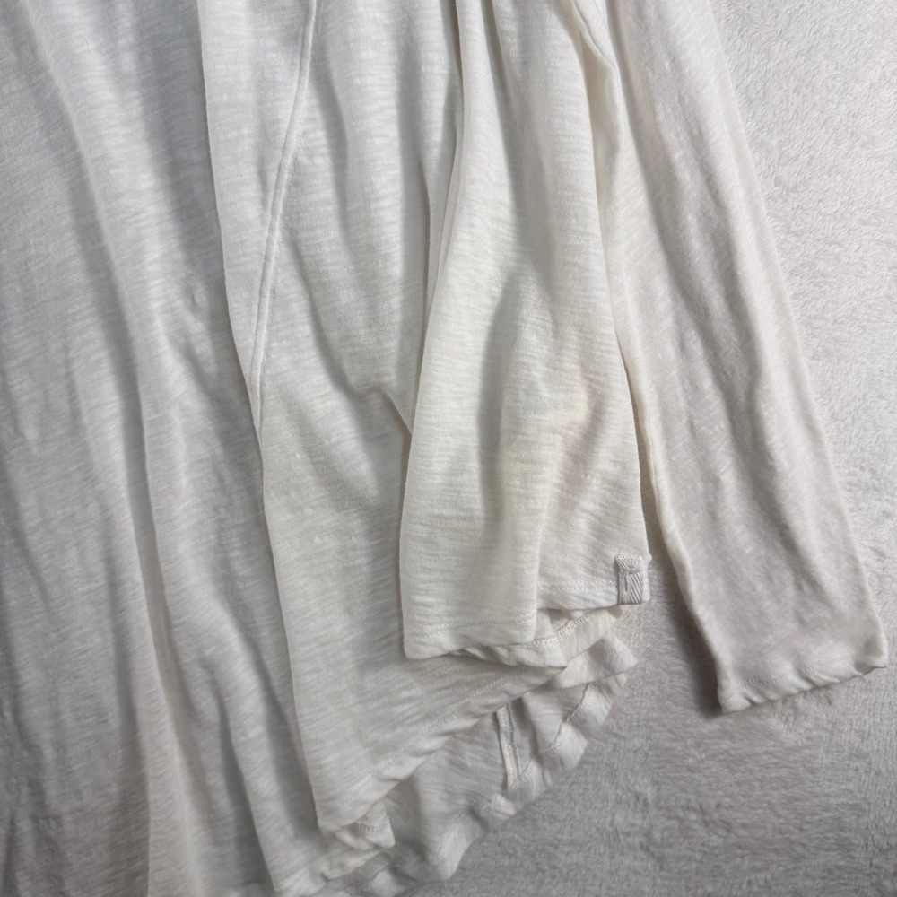 We The Free People Large Aria Trapeze Top Knit Long Sleeve White Boho Oversized - Picture 4 of 11